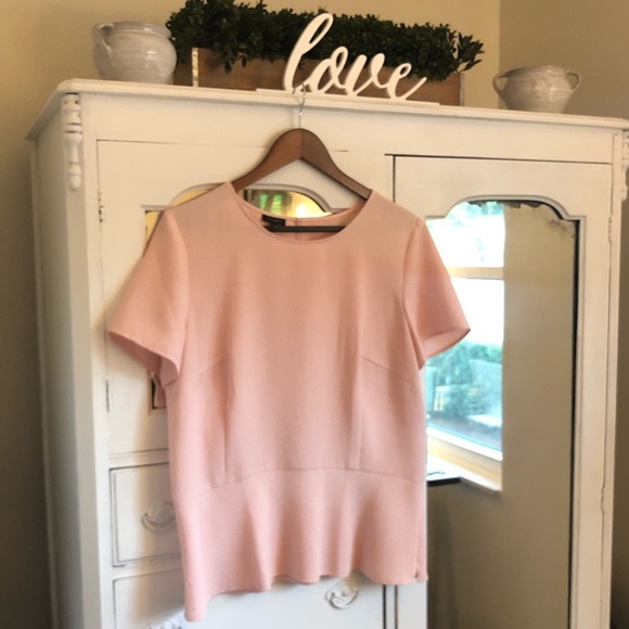 Blush short sleeve Talbots blouse sz 14 - Picture 1 of 3